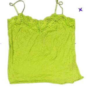 Vintage New Green Lace Camisole Jrs Small